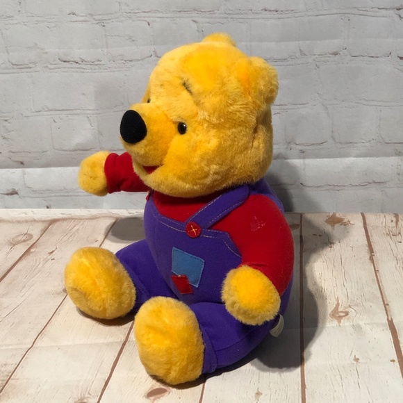 Disney Winnie the Pooh Bear plush stuffed animal Hug N Wiggle Plush 1997 Mattel - Picture 3 of 12